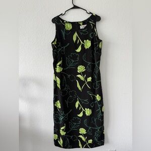 Studio 1 Women's Black Floral Maxi Dress 14 Petite Spring Vintage